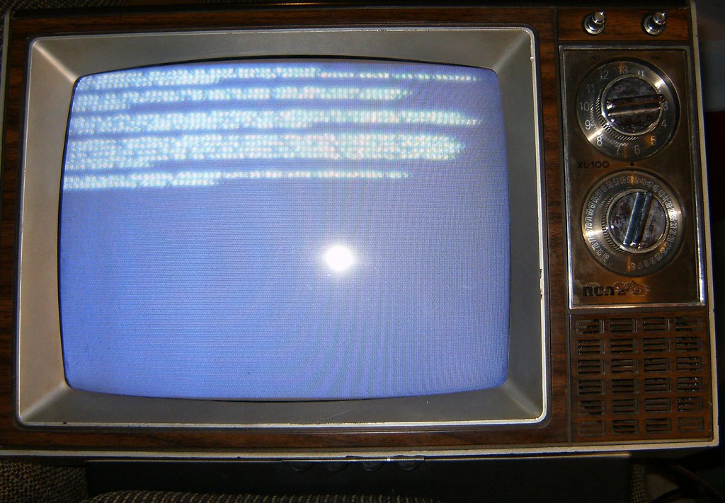A TV showing the Blue Screen of Death A very old televisio… Flickr