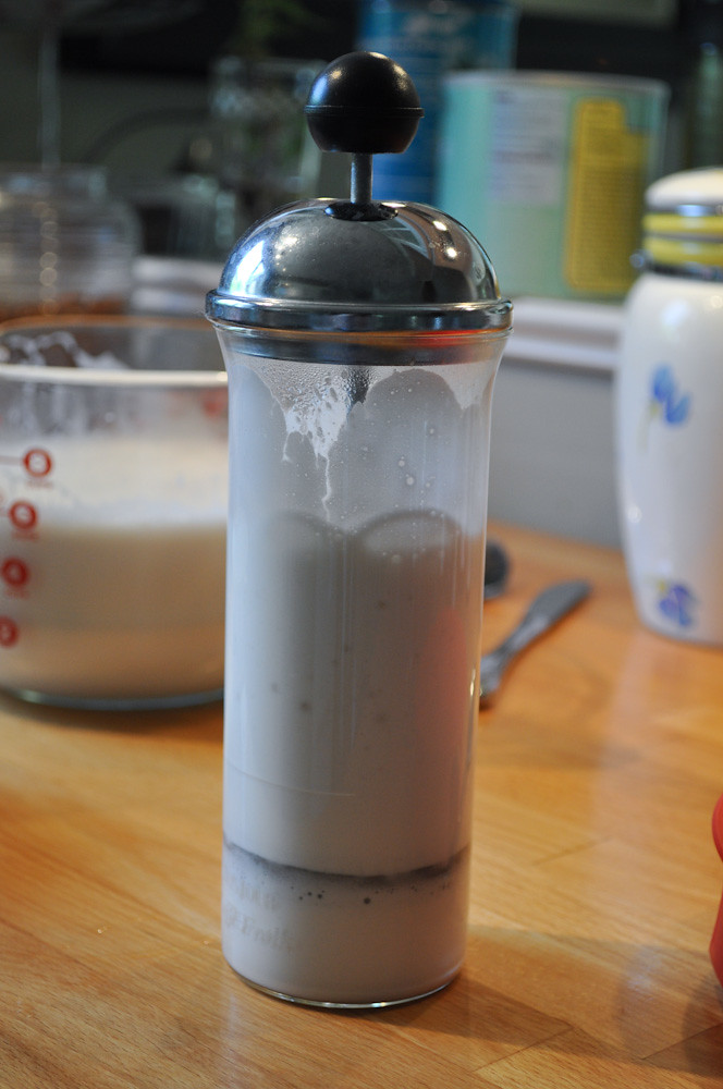 almond milk process heated it & added it to my milk frothe… Flickr