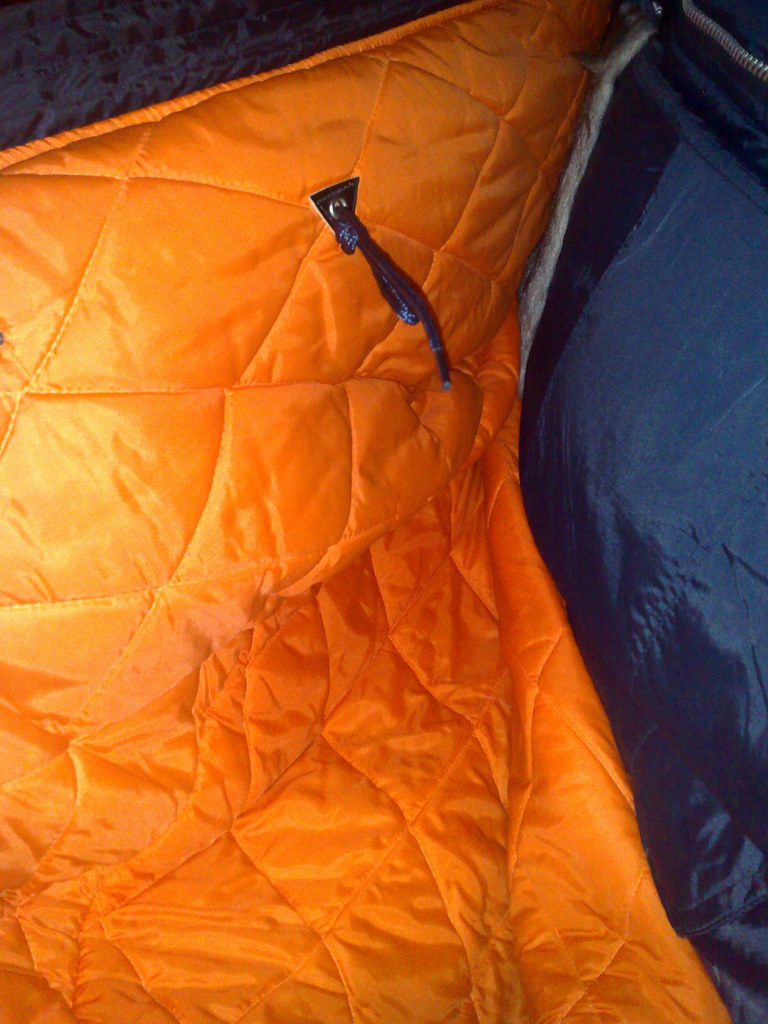 Orange nylon lining of a 1980's parka a photo on Flickriver