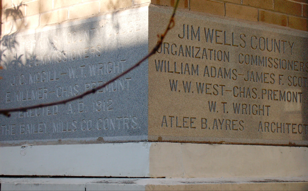 Jim Wells County Courthouse Cornerstone (Alice, Texas) Flickr