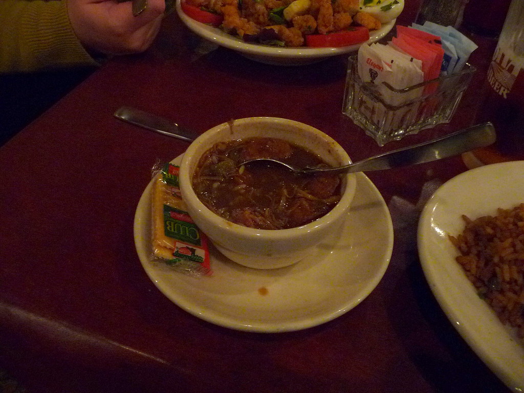 A cup of chicken and sausage gumbo at Boutin's in Baton Ro… Flickr
