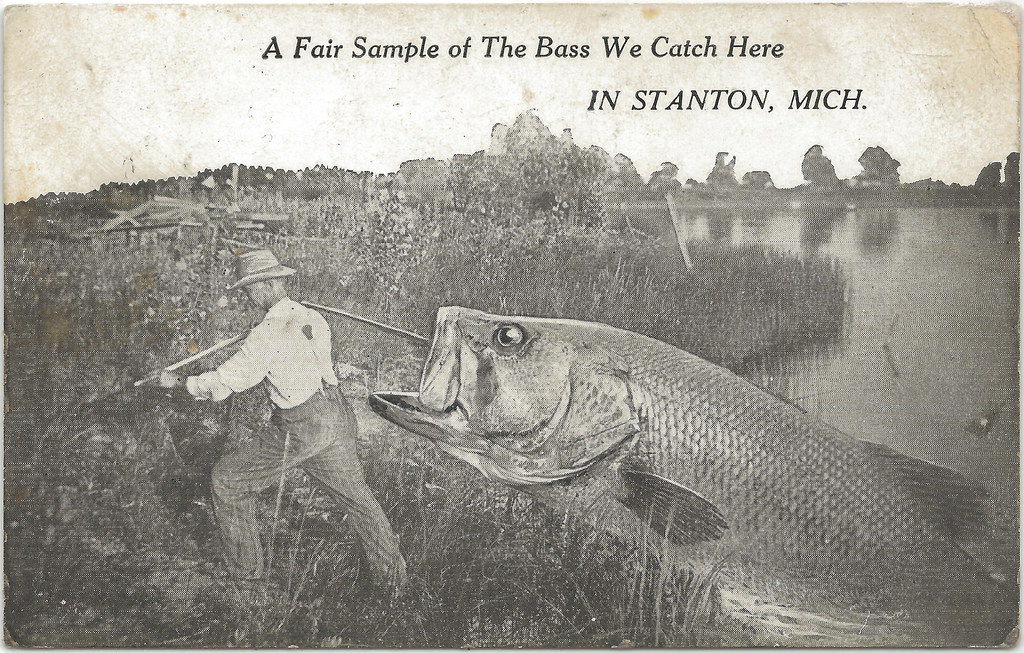CEN Stanton MI 1915 Montcalm County Bass Fishing Exaggerat… Flickr
