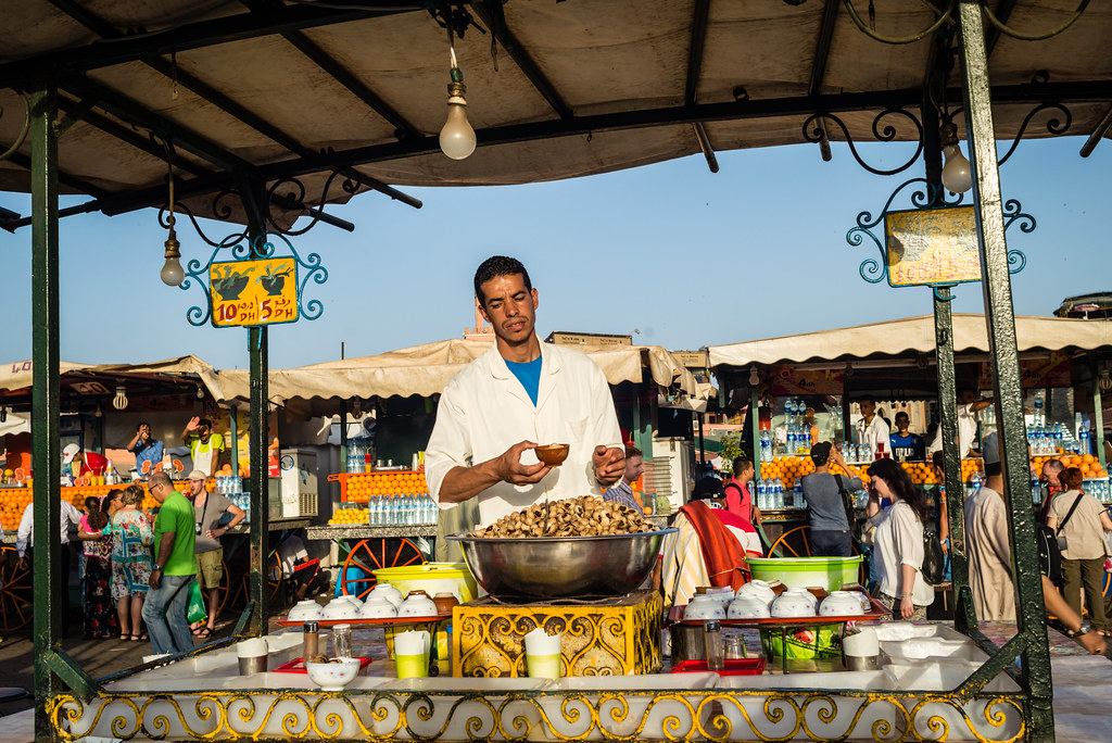 Marrakesh Predinner snacks on Jamaa el Fna Ghoulal sn… Flickr
