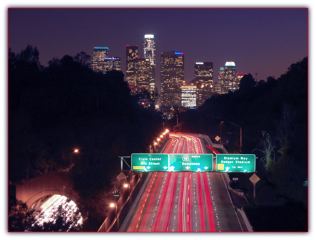 Los Angeles Rush Hour An evening shot of downtown from a b… Flickr
