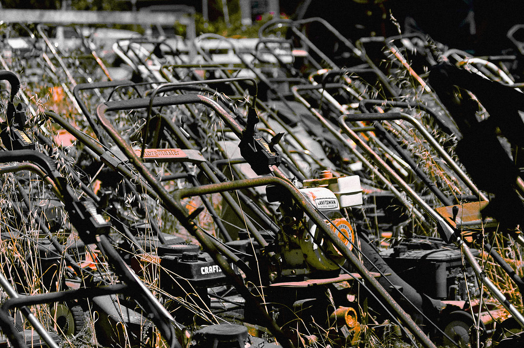 Lawnmower Graveyard revised 3 Reworked this photo in CS3. … Flickr
