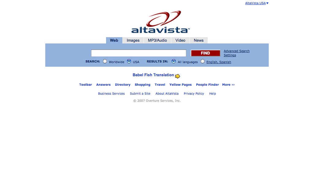 AltaVista 20080823 Feeling nostalgic today... I wondered… Flickr