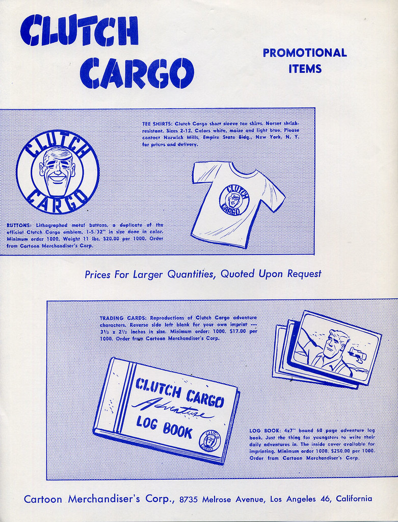 Clutch Cargo promo material c. 1961 Dan Goodsell Flickr