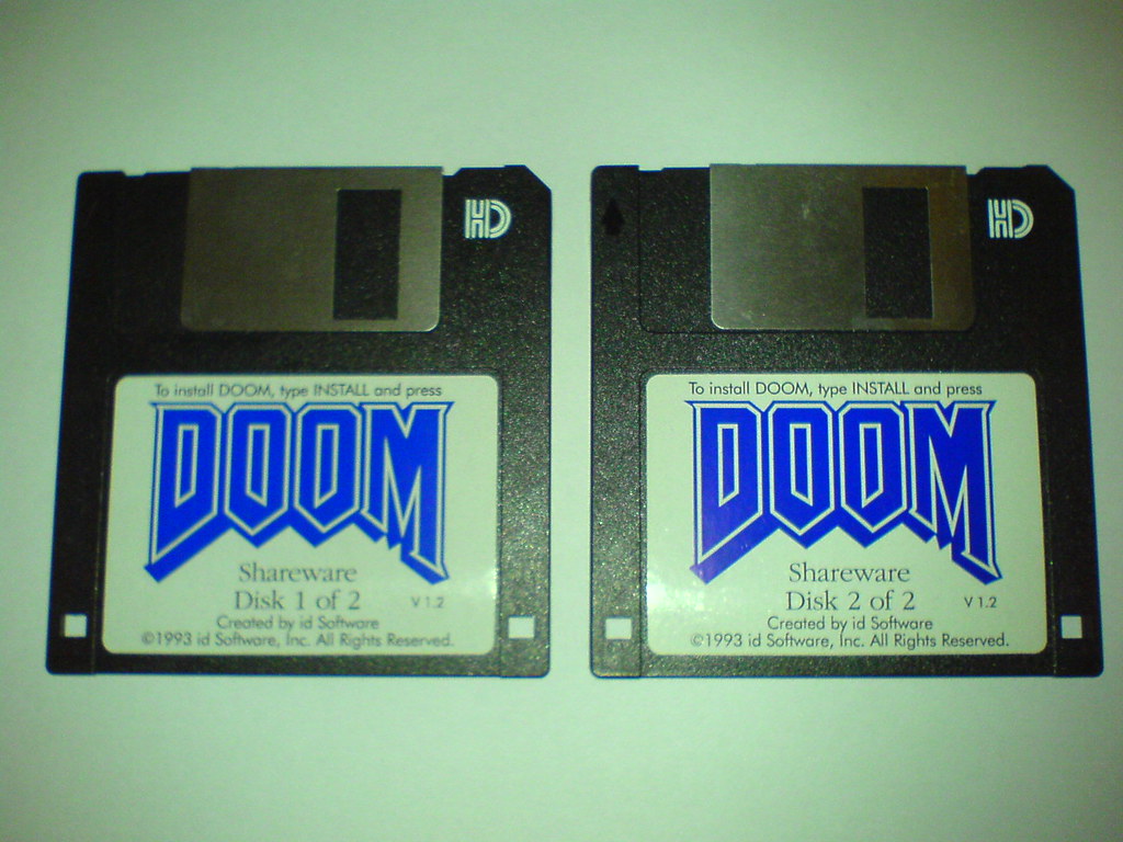 Doom Disks A pair of original Doom floppy disks only nee… Flickr