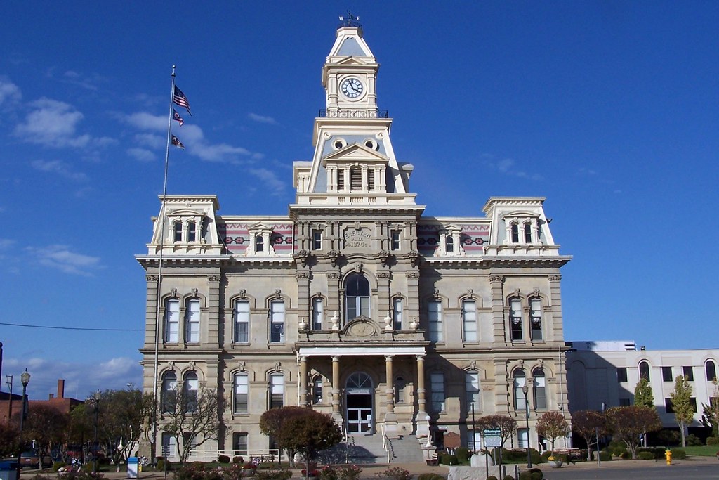 Muskingum County Courthouse, Front View Zanesville, Ohio J. Stephen