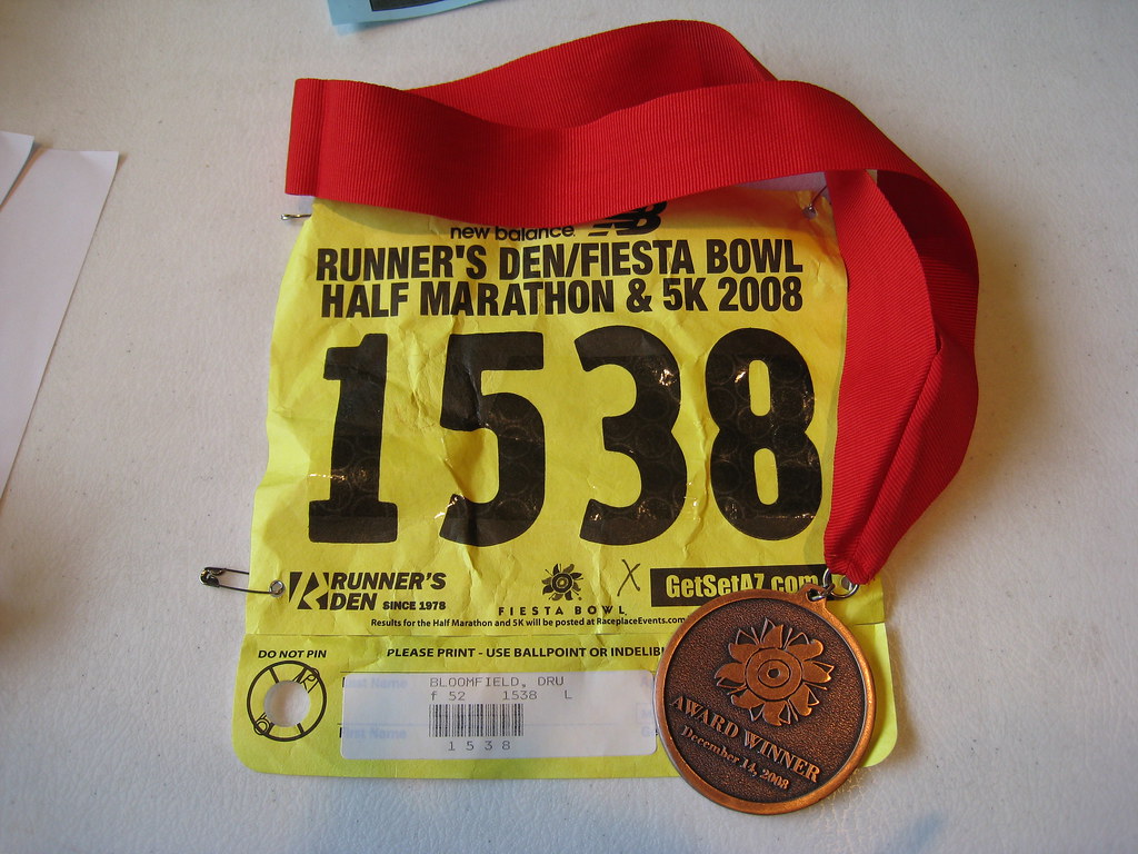 Runners Den / Fiesta Bowl 5K Race Bib My bib and 3rd place… Flickr