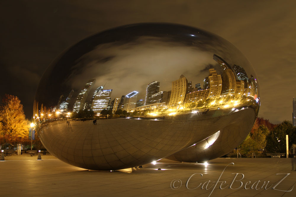 Chicago Jelly Bean At Night by CafeBeanZ Millennium Park C… Flickr