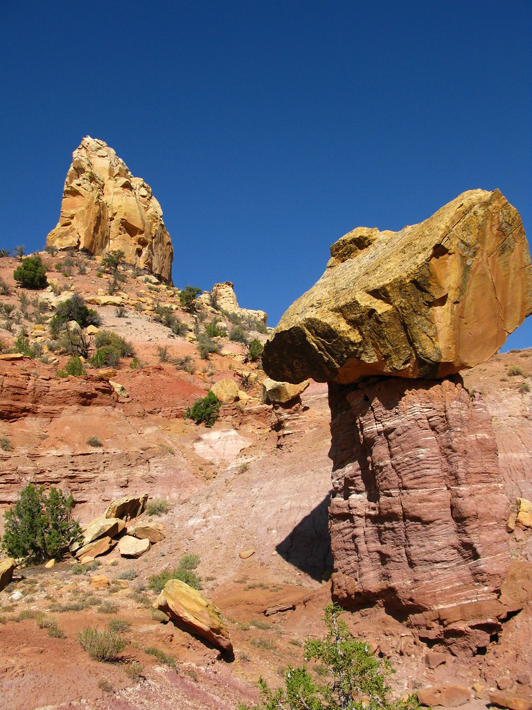 Precarious Roadside somewhere in Escalante. Lyman Green Flickr