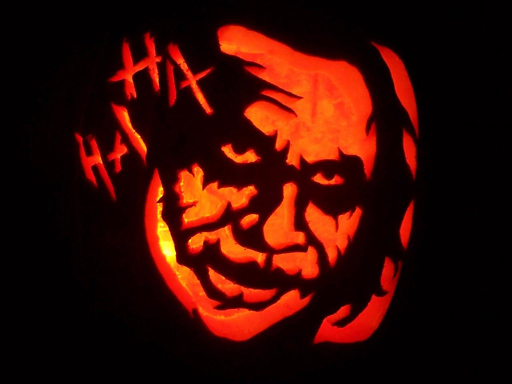 Printable Joker Pumpkin Stencil