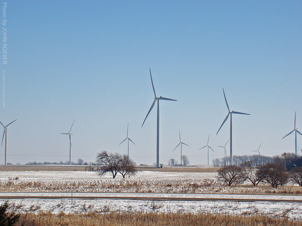 Iowa Wind Farm, 22 Feb 2009 Wind farm in Worth County, Iow… Flickr