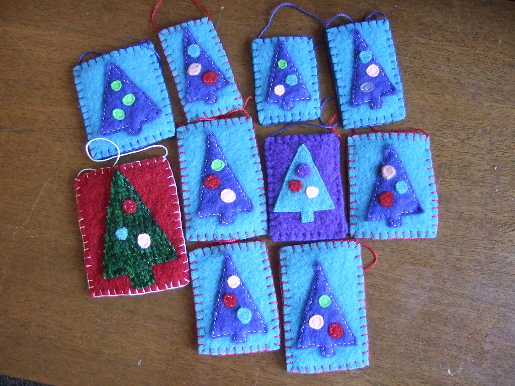 Felted sweater and blanket ornamentsChristmas trees for … Flickr