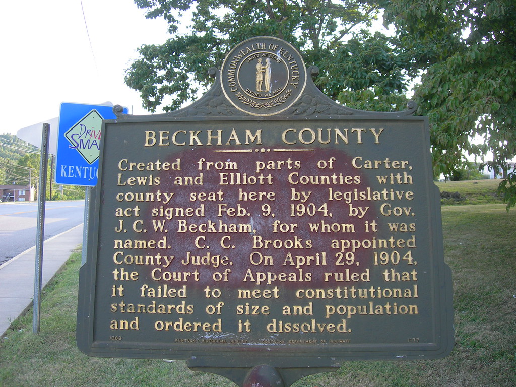 Beckham County Historic Marker Olive Hill, Kentucky Jimmy Emerson