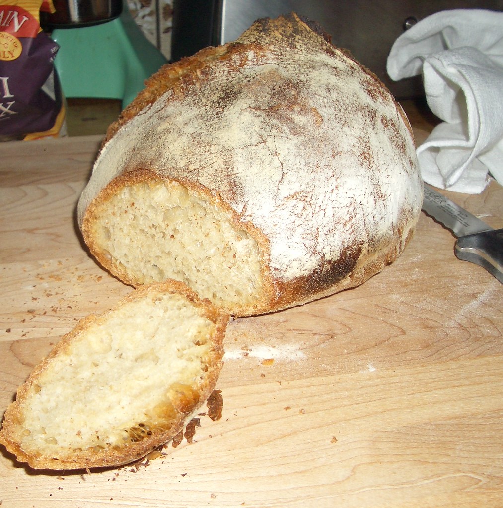 cut loaf.jpg My first loaf of bread, made using the "Sourd… Flickr