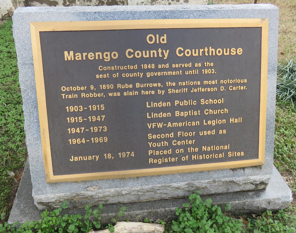 Old Marengo County Courthouse Marker (Linden, Alabama) Flickr
