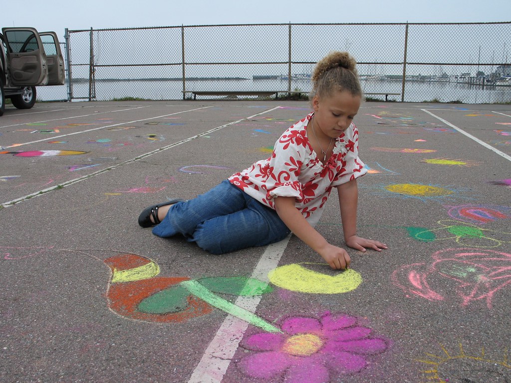 Paden Elementary School Kids' Chalk Art Project Paden El… Flickr