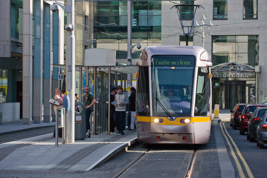 The LUAS stop on Harcourt Street William Murphy Flickr