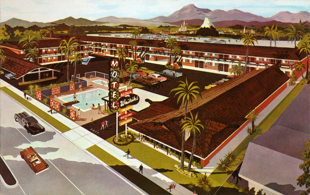 Anahiem Waikiki Motel Rendering 1960s Originally located a… Flickr