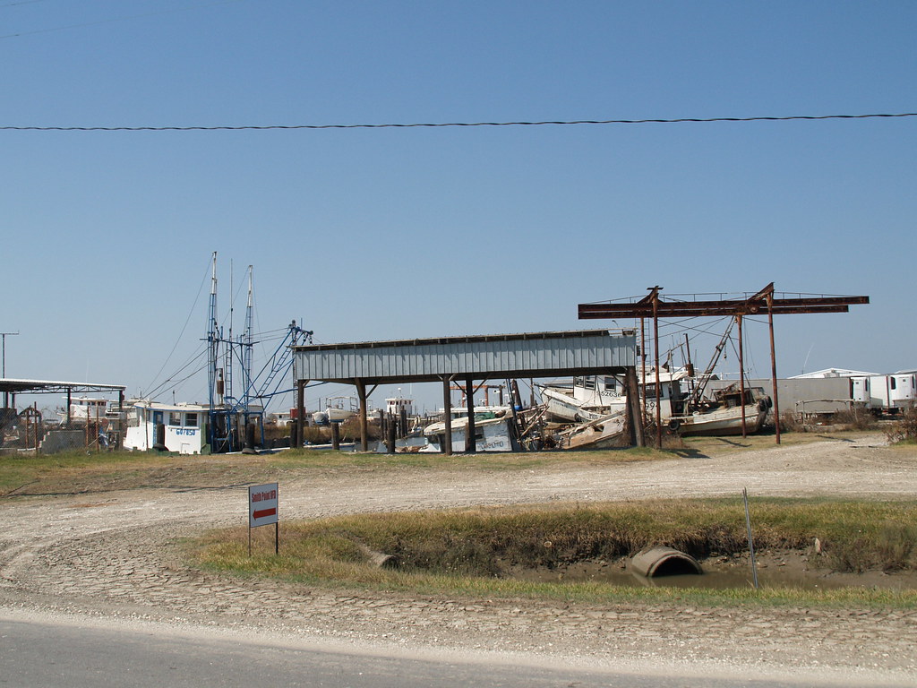Smith Point Texas and along F.M. 562 road and Town above t… Flickr