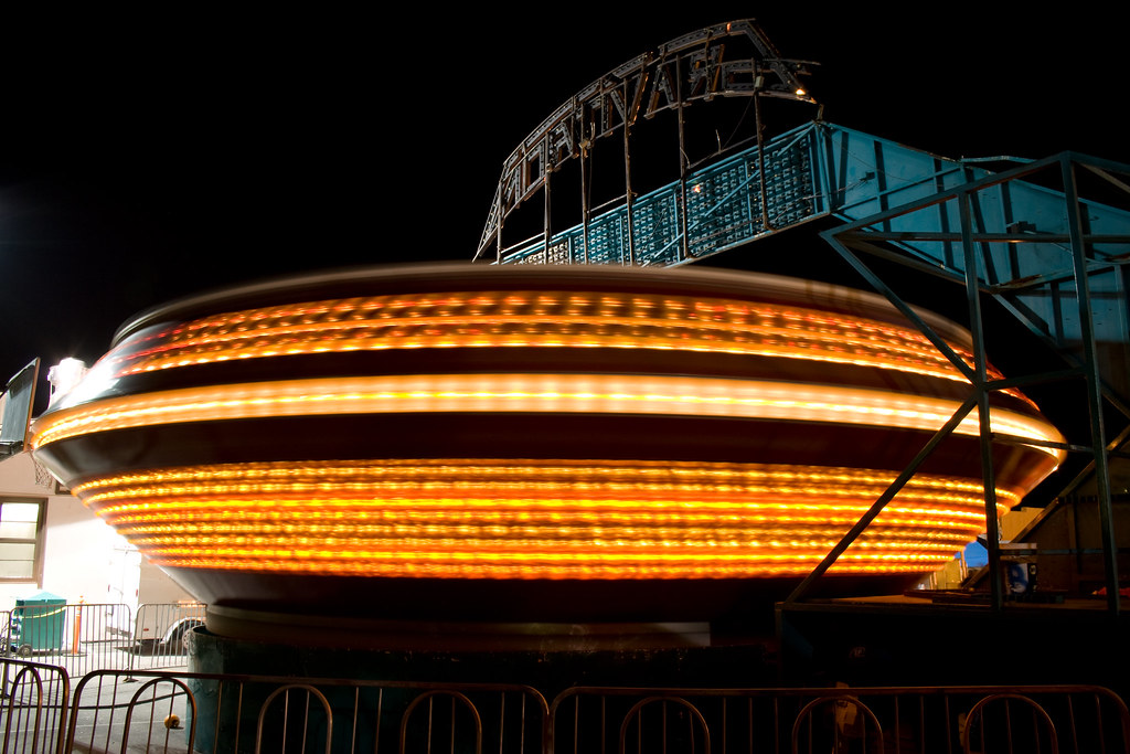 Gravitron at Night Mike & Sara Wiacek Flickr