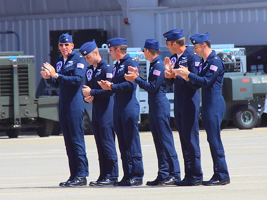 IMG_4254 Thunderbirds Pilots, Beale AFB Air Show, CA Flickr