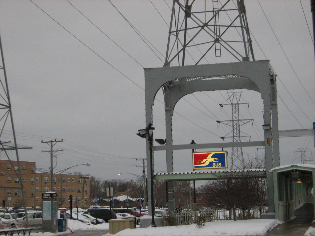Skokie (Dempster) CTA Station Greyhound Sign 5005 W. Demps… Flickr
