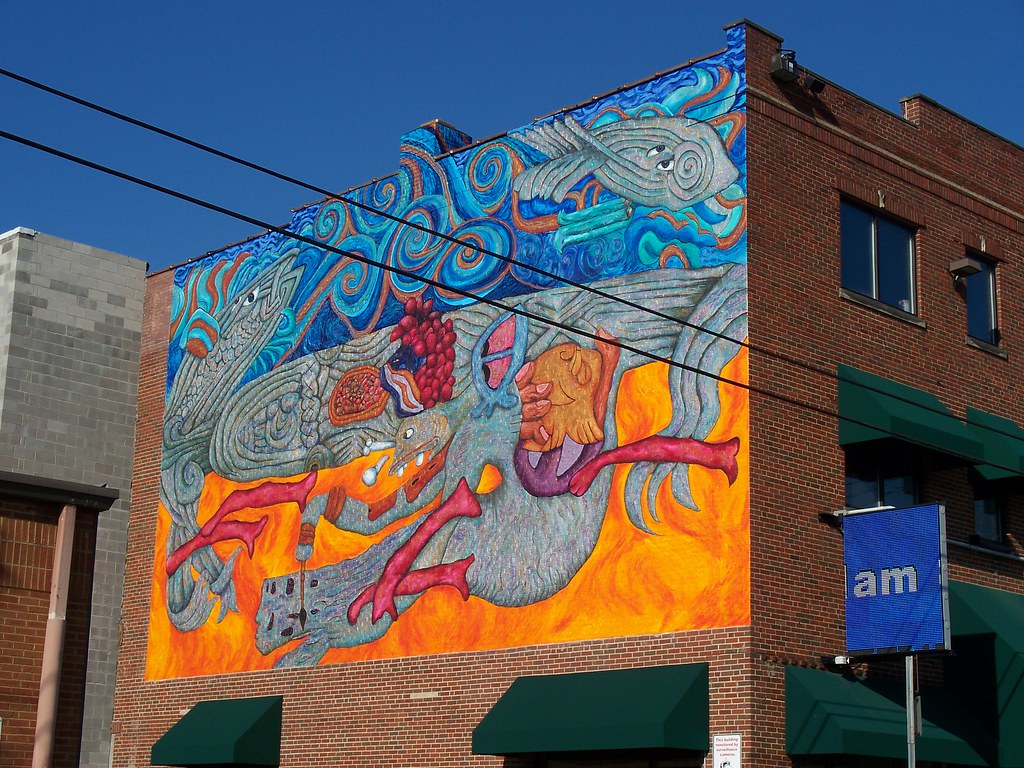 OH Cincinnati Mural 2 Colorful mural along Madison Road … Flickr