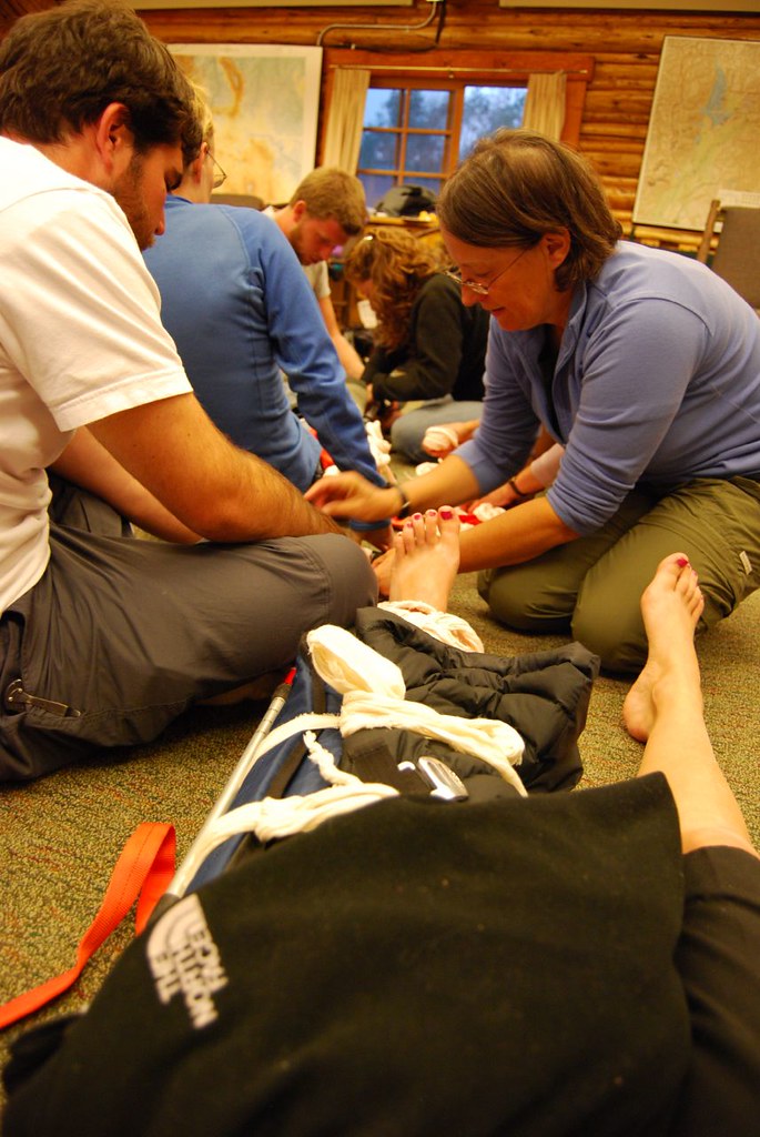 femur fracture a makeshift traction splint for a femur fr