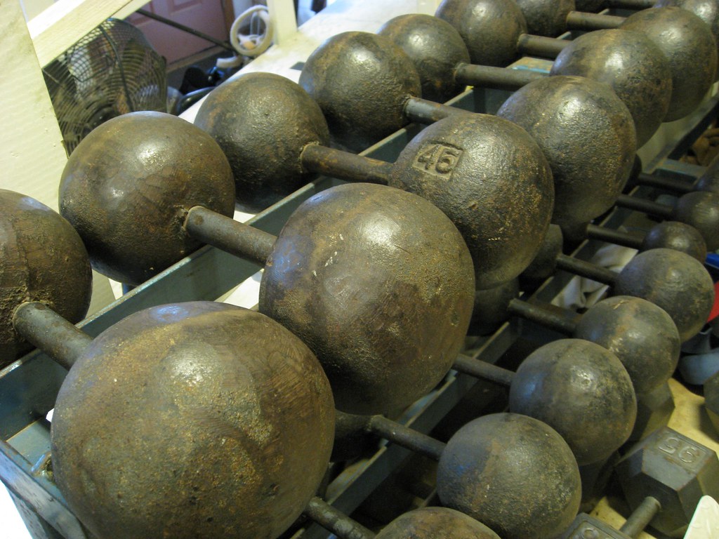 Dumbbells Dumbbells waiting in a row Wilson Bilkovich Flickr