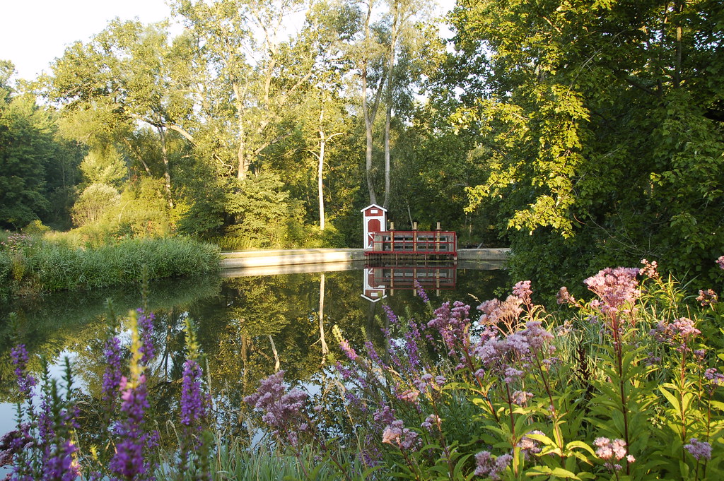 reflecting before the flowers at bonnyville mills markbajekphoto1