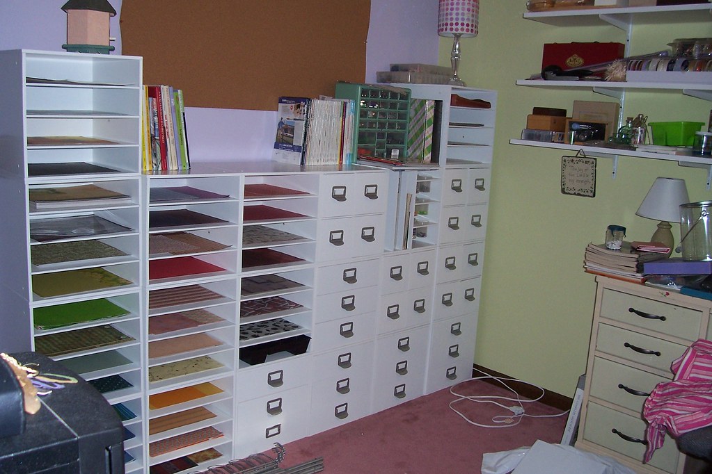 Crafting Room Another shot of my wall o' storage Leicca Van Alstyne