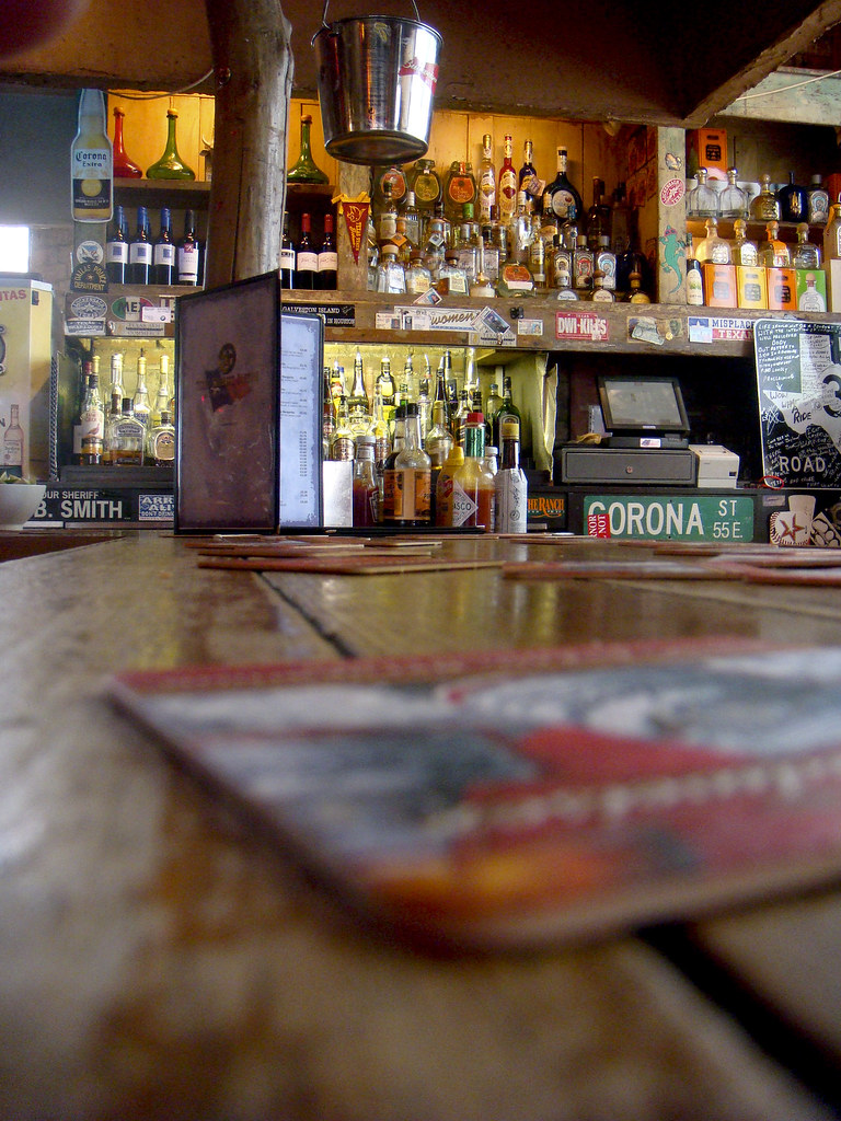 Texas in London At the bar in the Texas Embassy, London Hillary