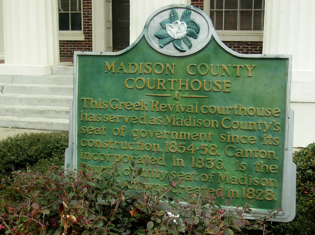 Madison County Courthouse Historical Marker Canton, Missis… J