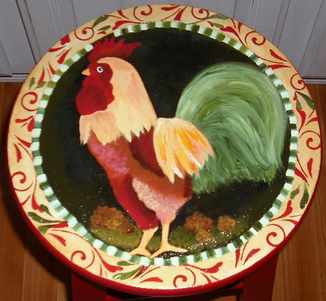 rooster stool spanish flare Hand painted spanish flare roo… Flickr