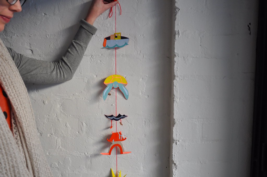 Paper Folk Making Mobiles with Beci Orpin Harvest Textiles Flickr