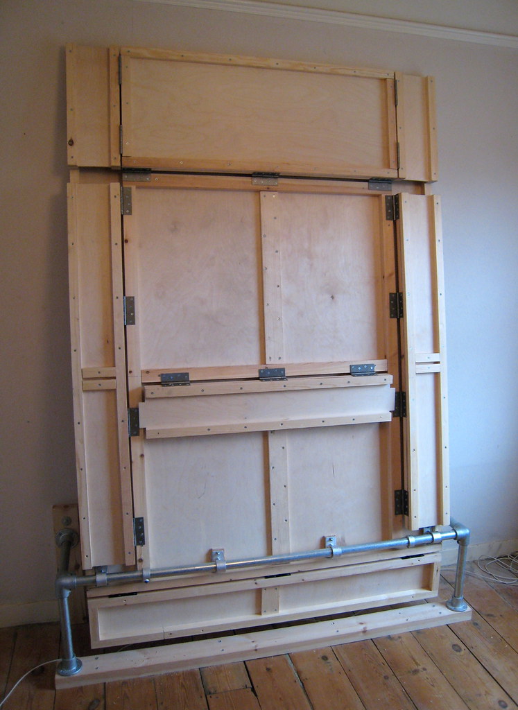 Day 7 The bed up against the wall with it's foot and beam… Flickr