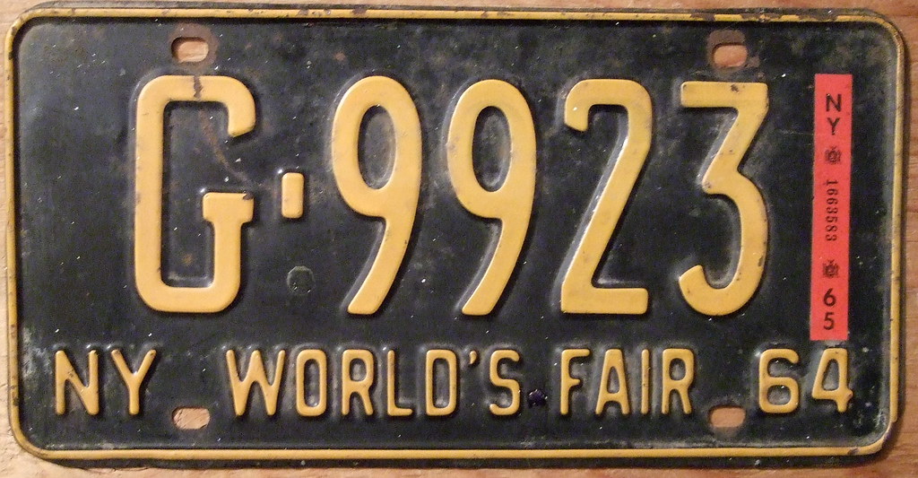 NEW YORK 1965 LICENSE PLATE, 1964 plate with NY's FIRST pl… Flickr