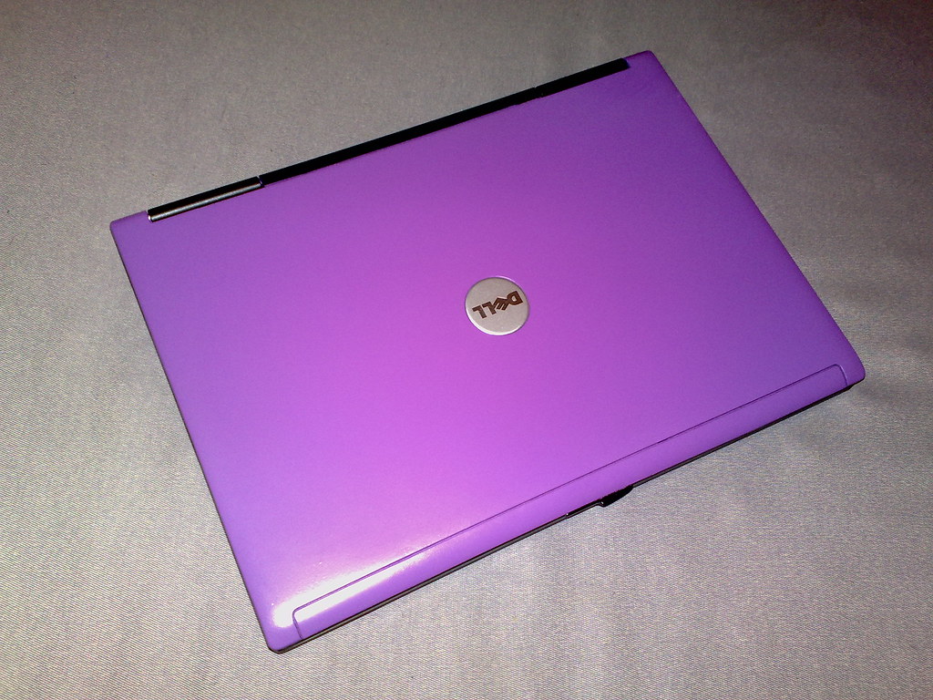 My laptop goes purple Yes, I have painted cover of my Dell… Flickr