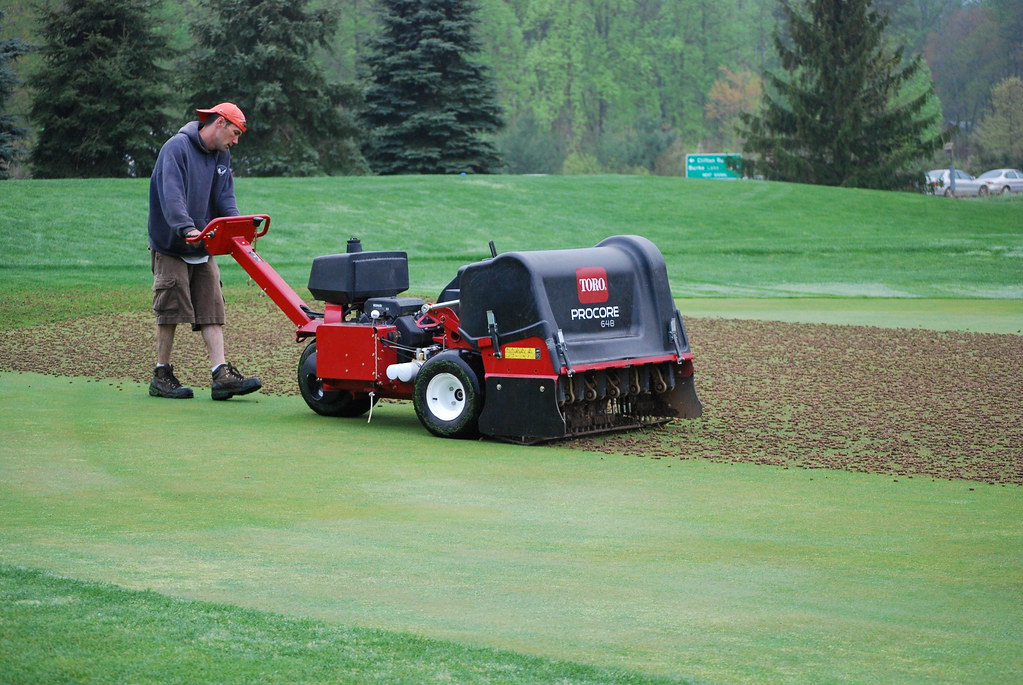 Procore aerator 1/2" holes 2x2" spacing relieving compacti… Flickr
