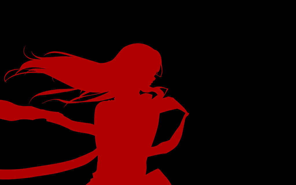 Red Anime Girl With Black Background Anime Girl Black!Red! Flickr
