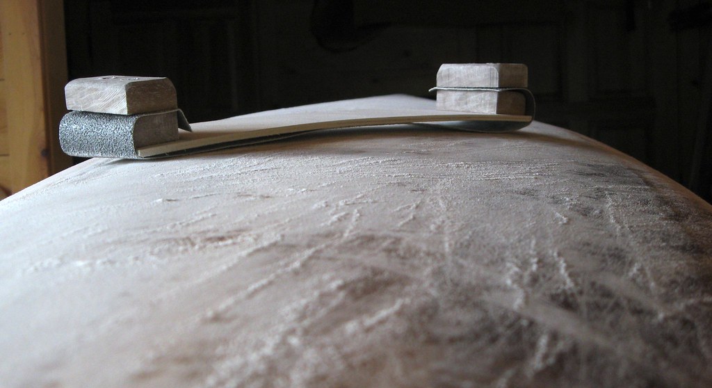 Sanding the glass Made this long, flexible sanding board t… Flickr