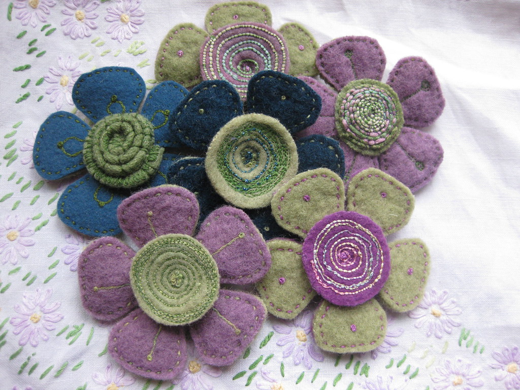 Wooly Felt Embroidery Flowers a photo on Flickriver