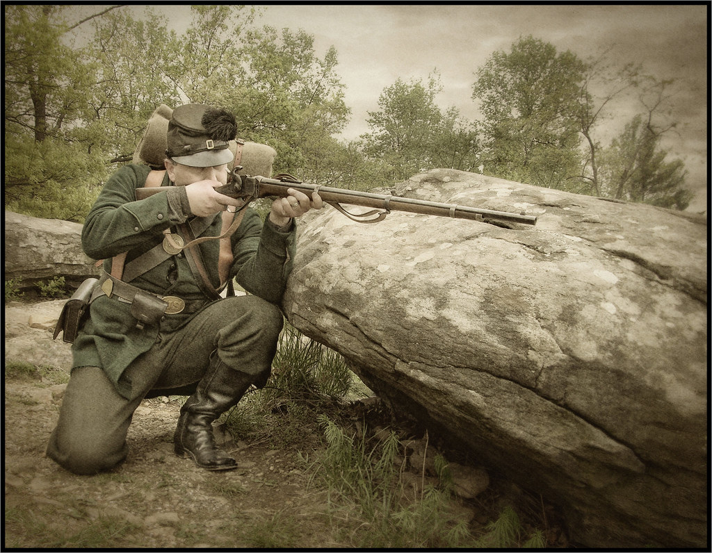 Civil War Sharpshooter at Little Roundtop a photo on Flickriver
