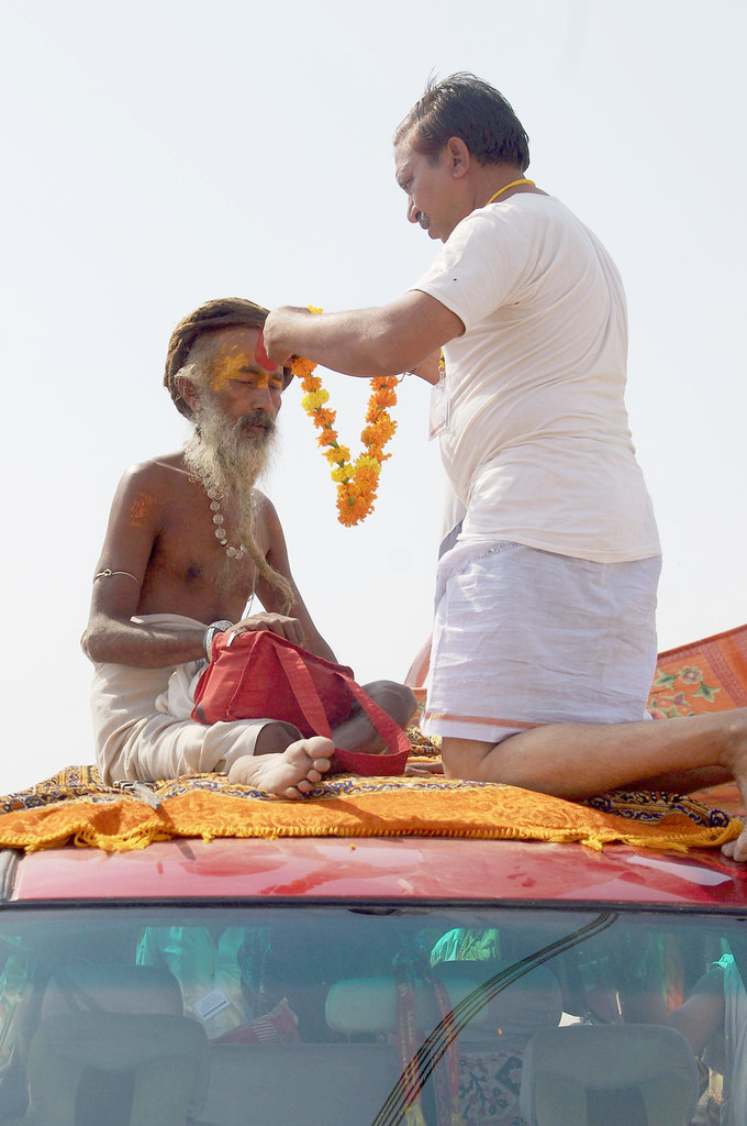 treated like a god Nepali Baba getting ready to ride to th… Flickr