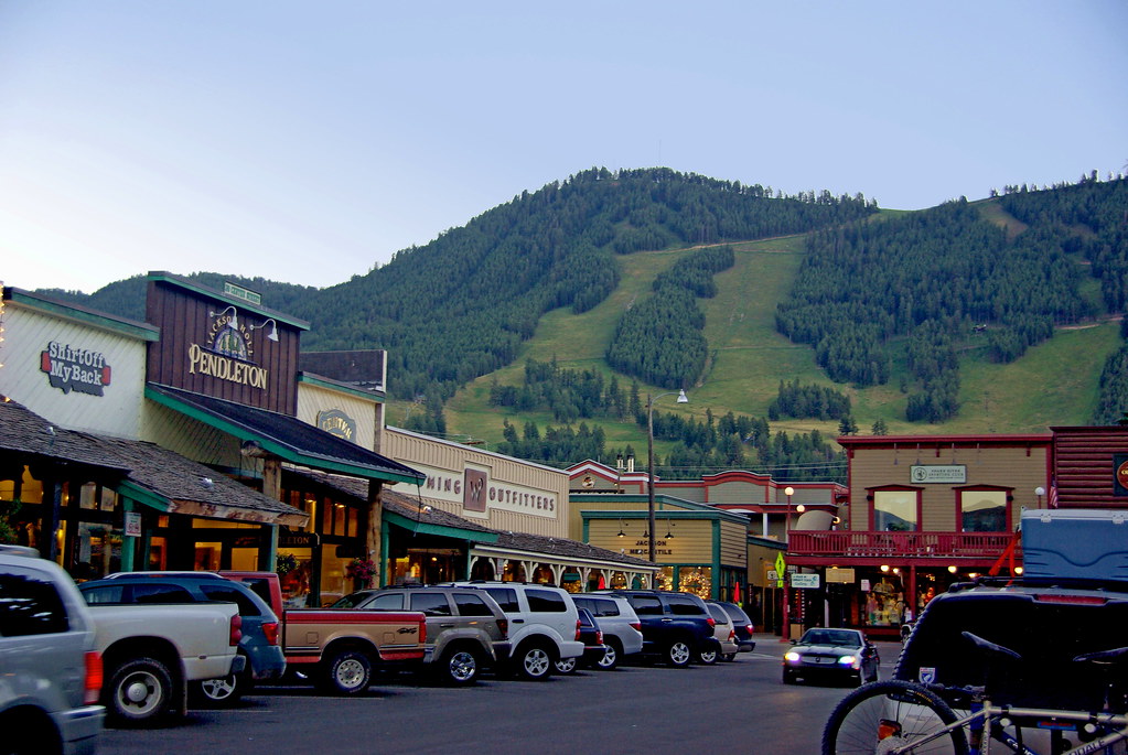Jackson Wyoming Downtown at dusk We had a great family v… Flickr
