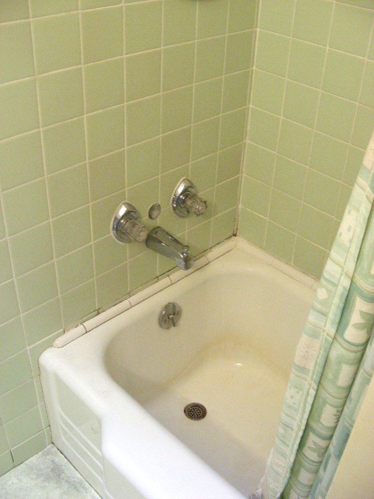 50s bathtub and tile Seen at a house that was auctioned in… John