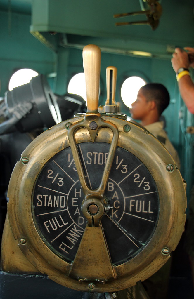 USS North Carolina Engine Telegraph Engine telegraph on th… Flickr